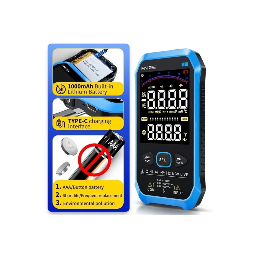 Yleismittari 1000 mAh 5 V