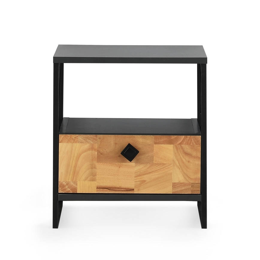 Yöpöytä ALTUNIZADE 50x45 cm musta/ruskea