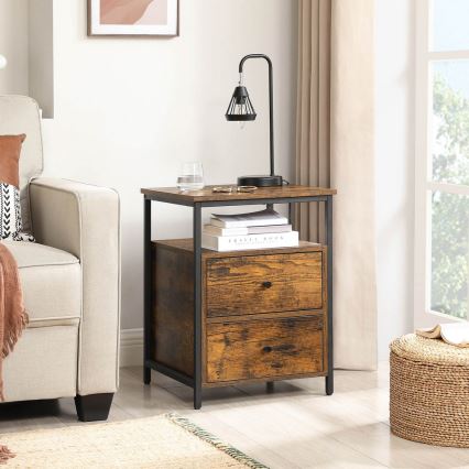 Yöpöytä ARIN, ruskea/musta