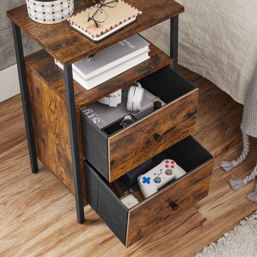 Yöpöytä ARIN, ruskea/musta