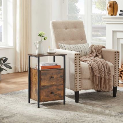 Yöpöytä ARIN, ruskea/musta