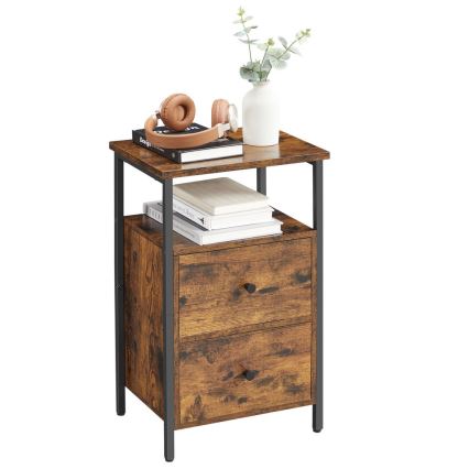 Yöpöytä ARIN, ruskea/musta