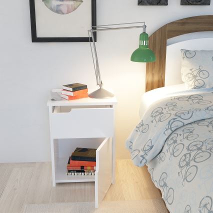 Yöpöytä ASRA 60x45 cm valkoinen