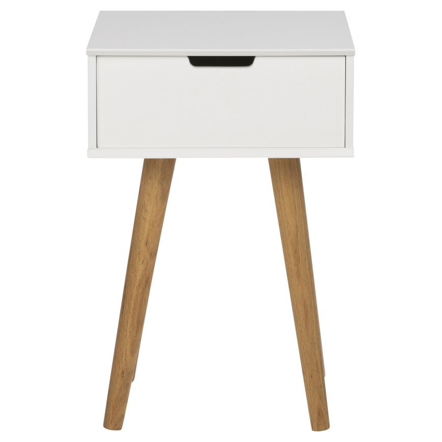 Yöpöytä CARLY tammi/valkoinen