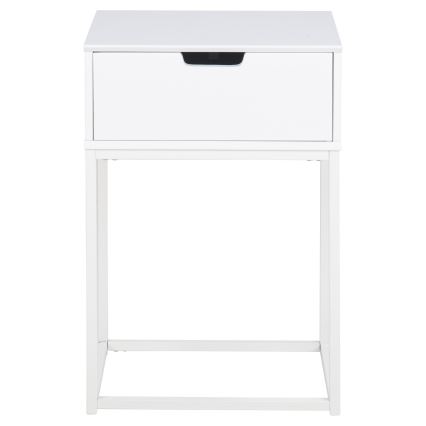 Yöpöytä CARLY, valkoinen