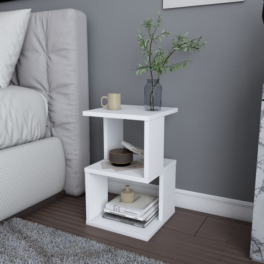 Yöpöytä CARTER 49,4x29,6 cm valkoinen