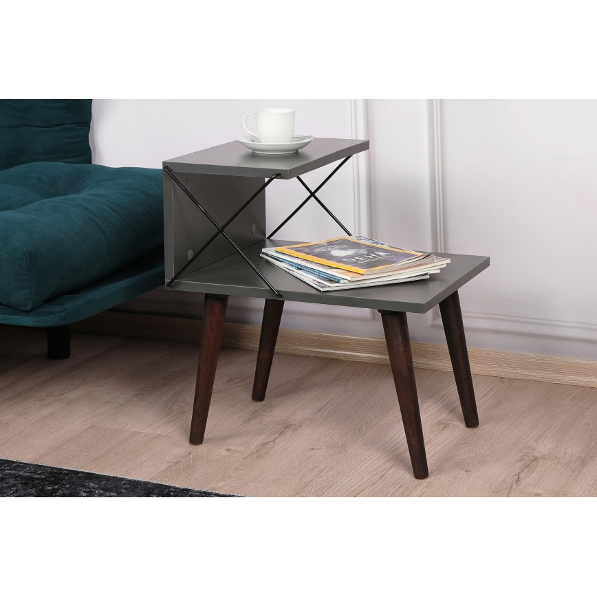Yöpöytä CROSS 55x50 cm antrasiitti