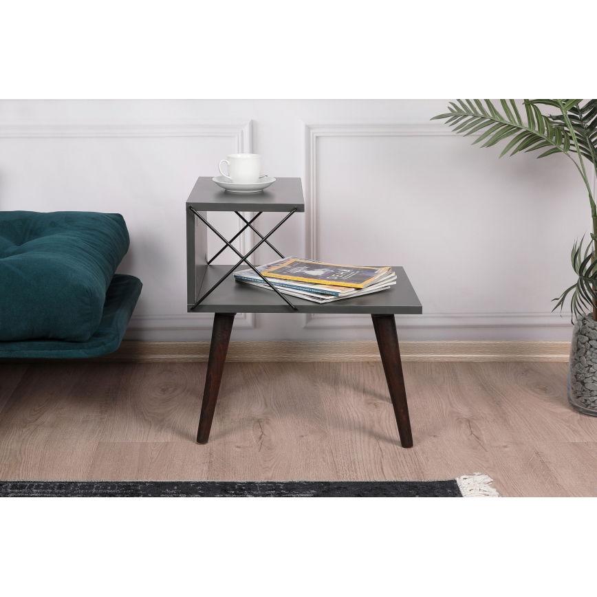 Yöpöytä CROSS 55x50 cm antrasiitti