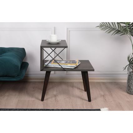 Yöpöytä CROSS 55x50 cm ruskea