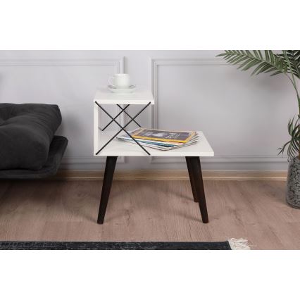 Yöpöytä CROSS 55x50 cm valkoinen