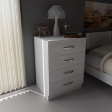 Yöpöytä  DIVA 74x55 cm valkoinen
