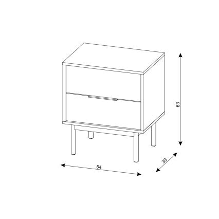 Yöpöytä ELI musta