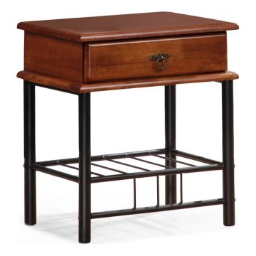 Yöpöytä FIONA 55x48 cm ruskea/musta