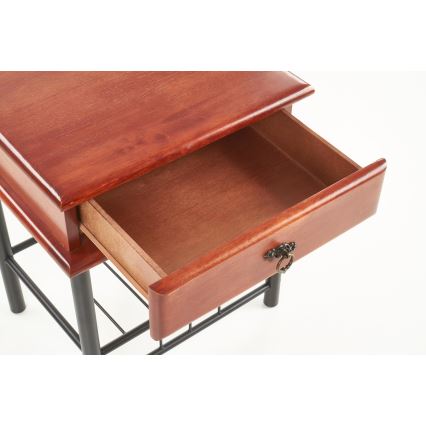 Yöpöytä FIONA 55x48 cm ruskea/musta