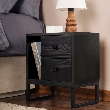 Yöpöytä GLIMMER 50x45,2 cm musta