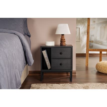 Yöpöytä GLIMMER 50x45,2 cm musta