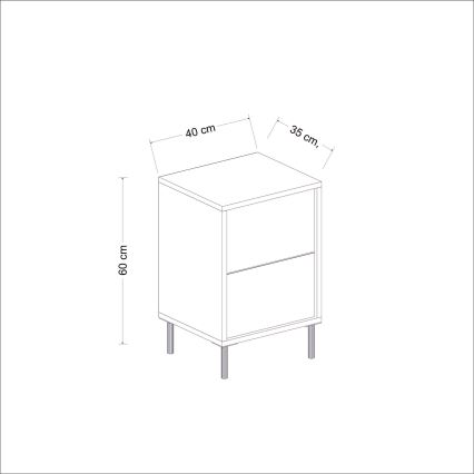 Yöpöytä IMAJ 60x40 cm antrasiitti