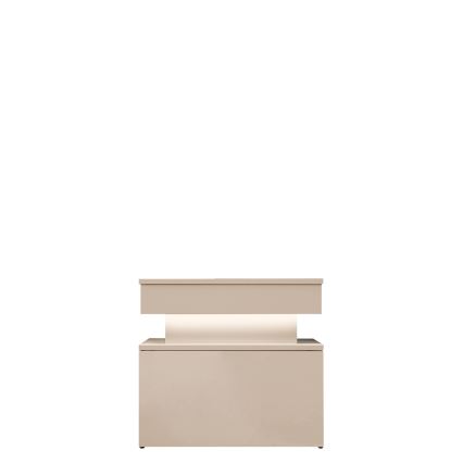 Yöpöytä LED-valaistuksella GLOSSA 55x51 cm beige