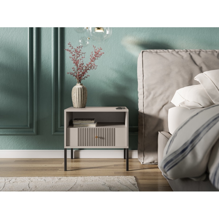 Yöpöytä LUE beige/musta