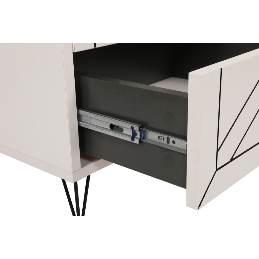 Yöpöytä LUNA 50x55 cm valkoinen