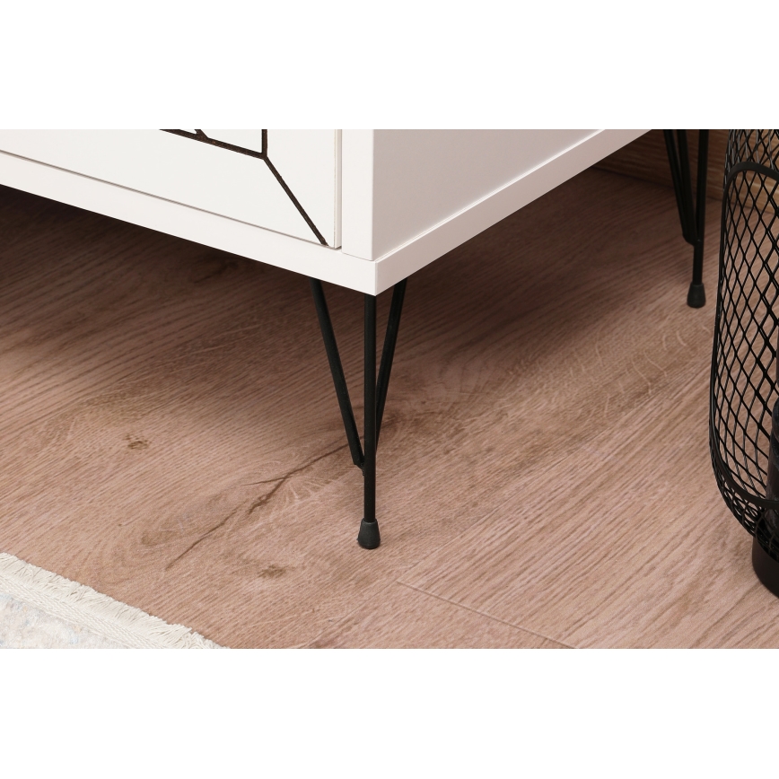 Yöpöytä LUNA 50x55 cm valkoinen