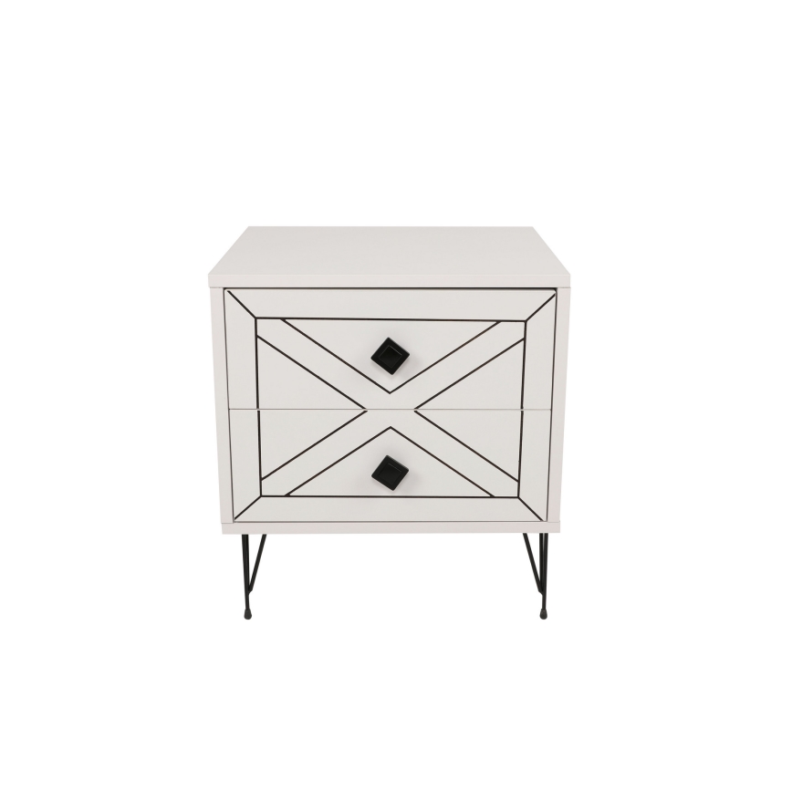 Yöpöytä LUNA 50x55 cm valkoinen