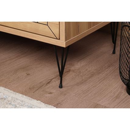 Yöpöytä LUNA 55x50 cm ruskea/musta