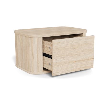 Yöpöytä MADERA 46x30 cm valkoinen tammi