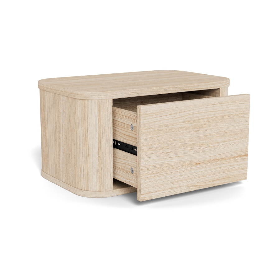 Yöpöytä MADERA 46x30 cm valkoinen tammi