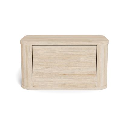 Yöpöytä MADERA 46x30 cm valkoinen tammi