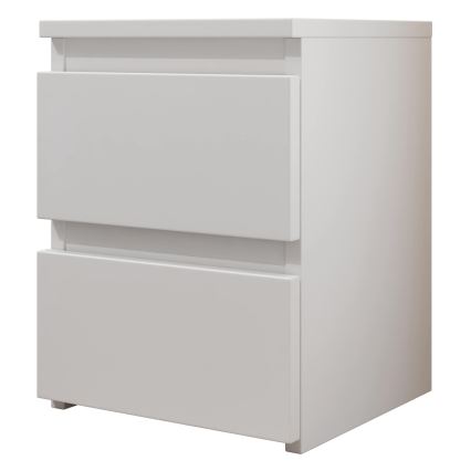 Yöpöytä MALWA 40x30 cm kiiltävä valkoinen