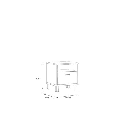 Yöpöytä OREN ruskea/musta