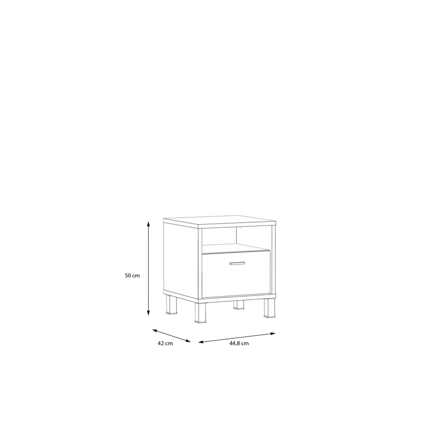 Yöpöytä OREN ruskea/musta