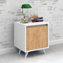 Yöpöytä PIONA 52x45 cm valkoinen/beige