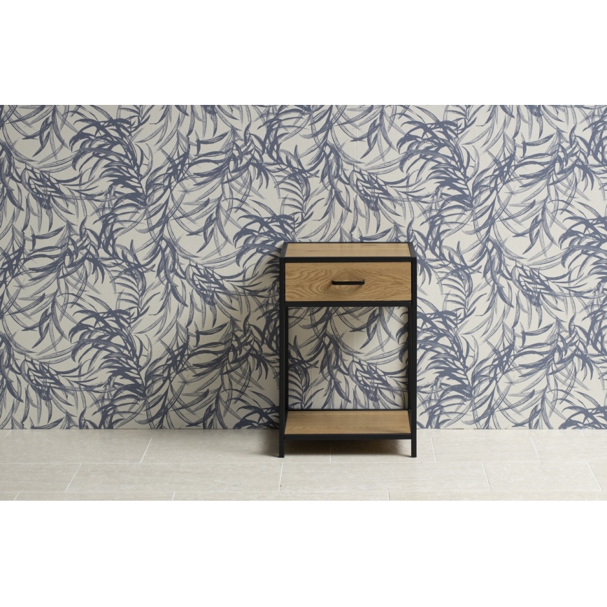 Yöpöytä SARON tammi/musta