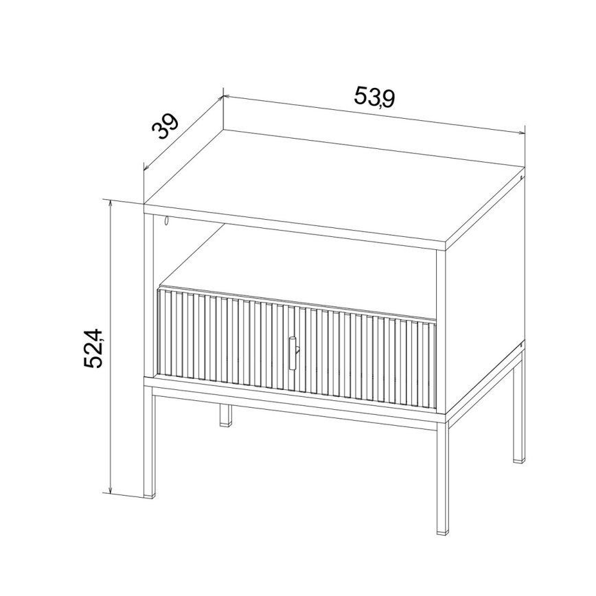 Yöpöytä SUE vihreä/musta