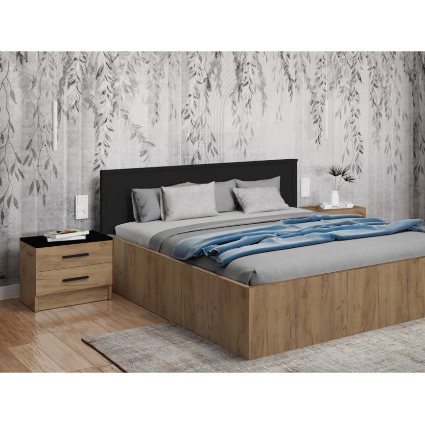 Yöpöytä TOD Craft-tammi/musta