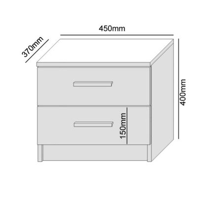 Yöpöytä TOD valkoinen/artisan-tammi