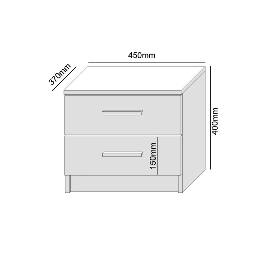 Yöpöytä TOD valkoinen/artisan-tammi