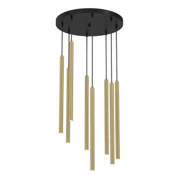 YORU-riippuvalaisin kaapelikiinnityksellä, 8×G9/8W/230V, messinki