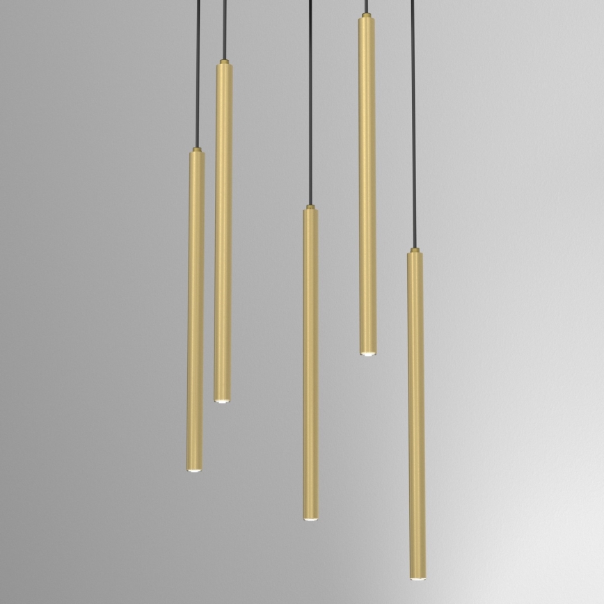 YORU-riippuvalaisin kaapelikiinnityksellä, 8×G9/8W/230V, messinki