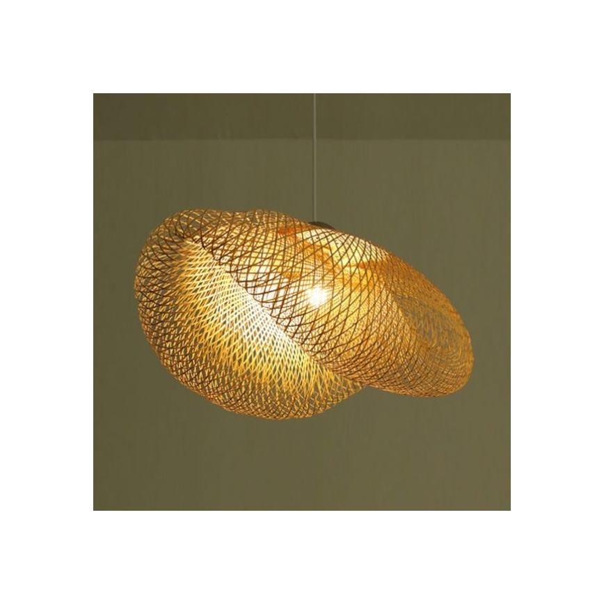 Zambelis 19103 - Kattokruunu johdossa 1xE27/40W/230V bambu/beige