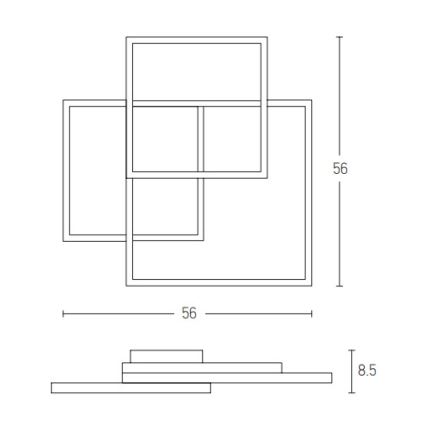 Zambelis 2023 - LED-himmennyskattokruunu LED/42W/230V musta