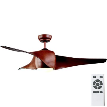 Zambelis 20256 - LED-kattotuuletin LED/15W/230V 3000/4000/6000 kirsikka + kaukosäädin