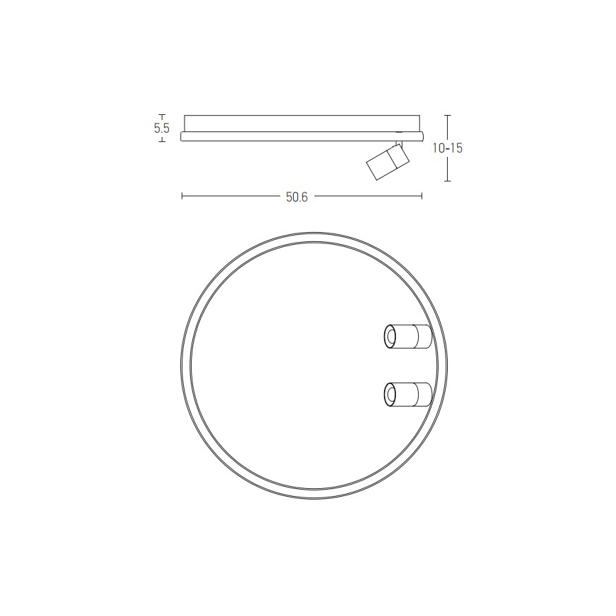 Zambelis 22014 - Himmennettävä LED-kattovalaisin LED/71W/230V musta