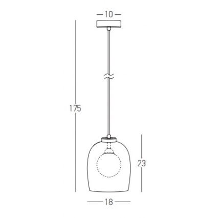 Zambelis 22051 - Riippuvalaisin kaapelilla 1xG9/5W/230V Ø 18 cm musta