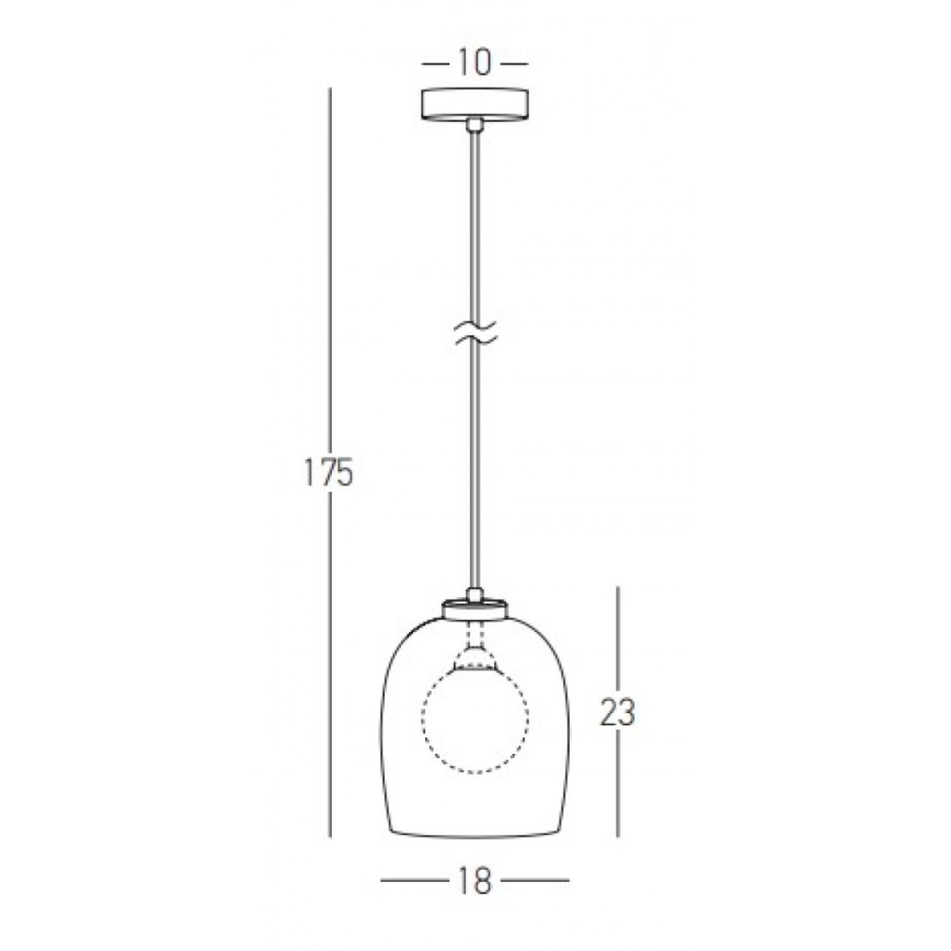 Zambelis 22051 - Riippuvalaisin kaapelilla 1xG9/5W/230V Ø 18 cm musta