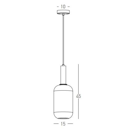 Zambelis 22070 - Kattokruunu johdossa 1xE27/40W/230V halkaisija 15 cm kulta