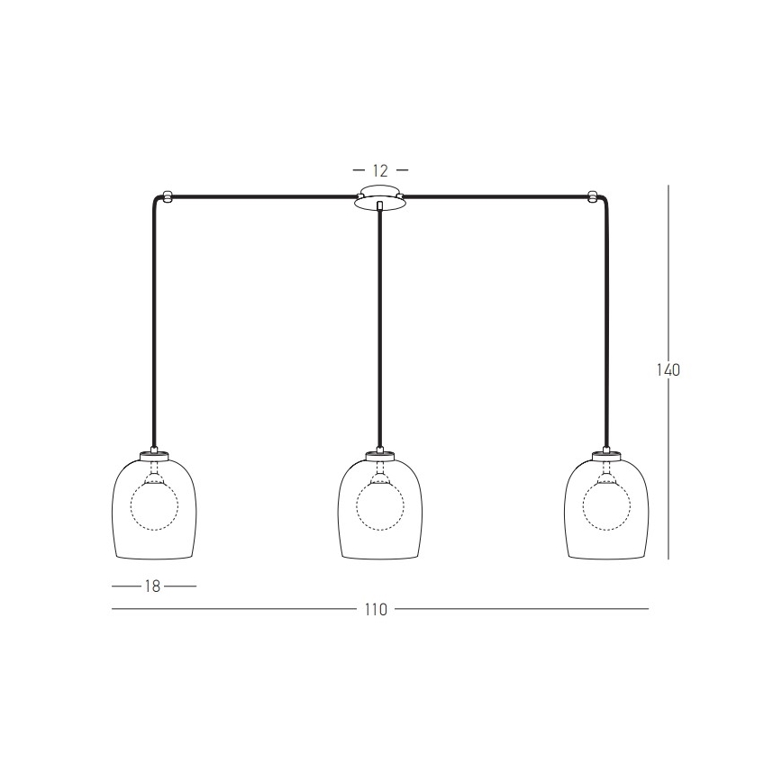Zambelis 22146 - Kattokruunu johdossa 3xG9/5W/230V hämähäkki musta