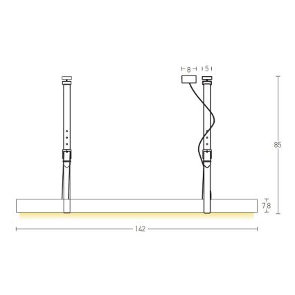 Zambelis 22211 - LED-kattokruunu johdossa LED/45W/230V